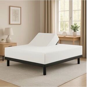 Split Head King fitted sheet, 400 TC, 100% Egyptian cotton, pure white, 16” deep